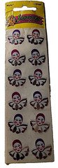 Sandylion Mylar Mimes Clowns Circus Sticker 1 Sheet NIP Porcelain Mask Foil VTG