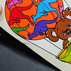 Vintage 80’s Vinyl BJ Decal Specialties Koala Bear Balloon Sticker Mod Sheet