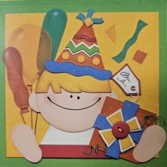 Pebbles Birthday Boy-Blonde Cardstock Stickers Yellow Hair Balloons Party Gifts