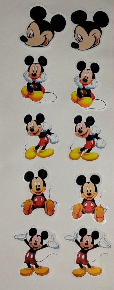 Disney Mickey Mouse Stickers Lot Of 10 Assorted Scrapbooking Traditional