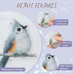 40PCS Bird Stickers, Bird Stickers Waterproof for Colorful Birds-40pcs