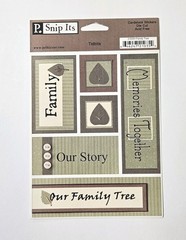 Pebbles Inc Family Tree Cardstock Stickers Tidbits Words Quotes Titles Our Story