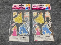 Disney Princess Cinderella Aurora Belle Scrapbook FOAM STICKERS FREE SHIPPING