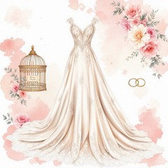 Wedding Rice Paper For Ornament-Wood Art A4 1 Sheet