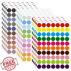 1050 Pcs Dot Stickers, 3/4 Inch, 30 Colors, Circle Coding Labels