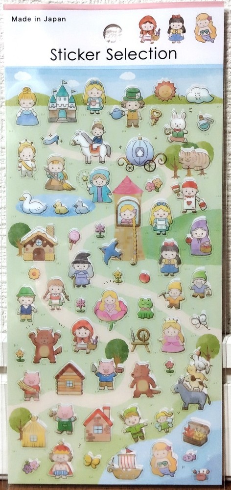 GAIA Fairy Tale PET Sticker Selection Alice Snow White Cinderella MADE IN JAPAN