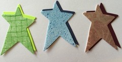 STAR PRIMITIVE Die-cuts(12pc)Approx.2.5×1.5″Holiday•Christmas•Country•Old