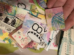 Unique Handmade Scrap Paper Art Journal Mixed Media Embellishments