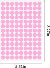 2340 PCS Pink Circle Dot Stickers 1/2″ round Yard Garage Sale Price Stickers Col