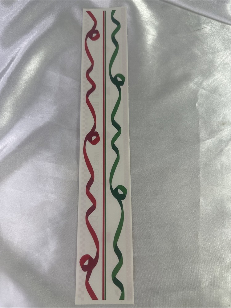 Mrs Grossman’s CHRISTMAS BORDER Design Lines: Retired Red & Green Ribbons 1997