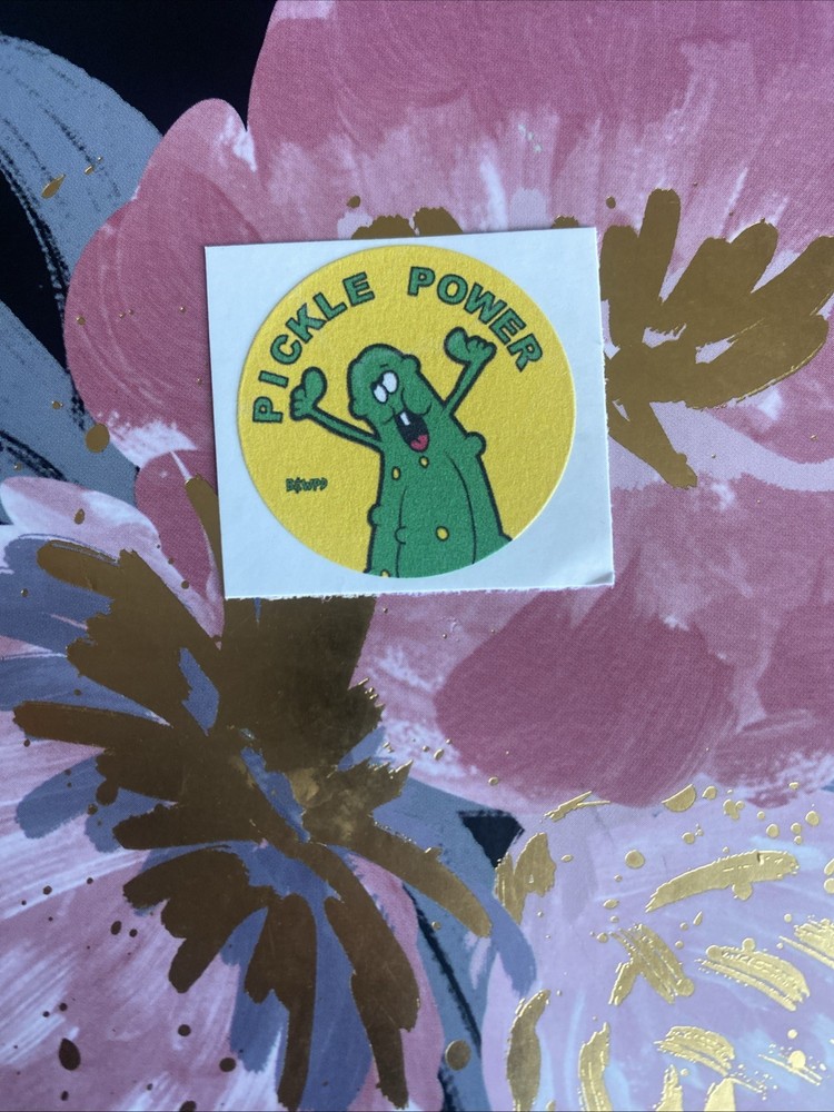 WW Small Scratch N Sniff Sticker Mod Pickle Power Dill Pickle Scented