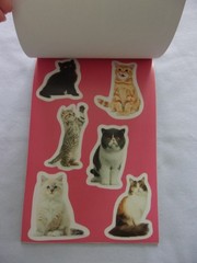 Pen & Gear Vinyl Sticker Book-98 Stickers/14 Sheets Dogs/Cats/Food/Sea etc NIP
