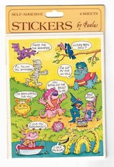 MONSTER Quote FUN PUN JOKE Stickers! Bat Ogre Loch Ness Mummy NEW PACK 4 Sheets