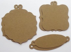 {9} ORNATE CHARM / LABEL – Tag Accents Bare Chipboard Die Cuts