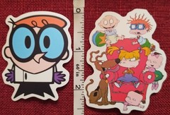 50PC. 90’s NICKELODEON/OTHER CARTOON CHARACTERS WATERPROOF VINYL STICKERS/DECALS