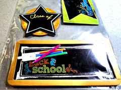 Paper House Back To School 3D Chipboard Stickers Chalkboard Scrapbook Student