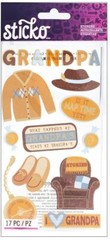 Grandpa, family scrapbook stickers 4″ x 7″, Sticko 52-01131