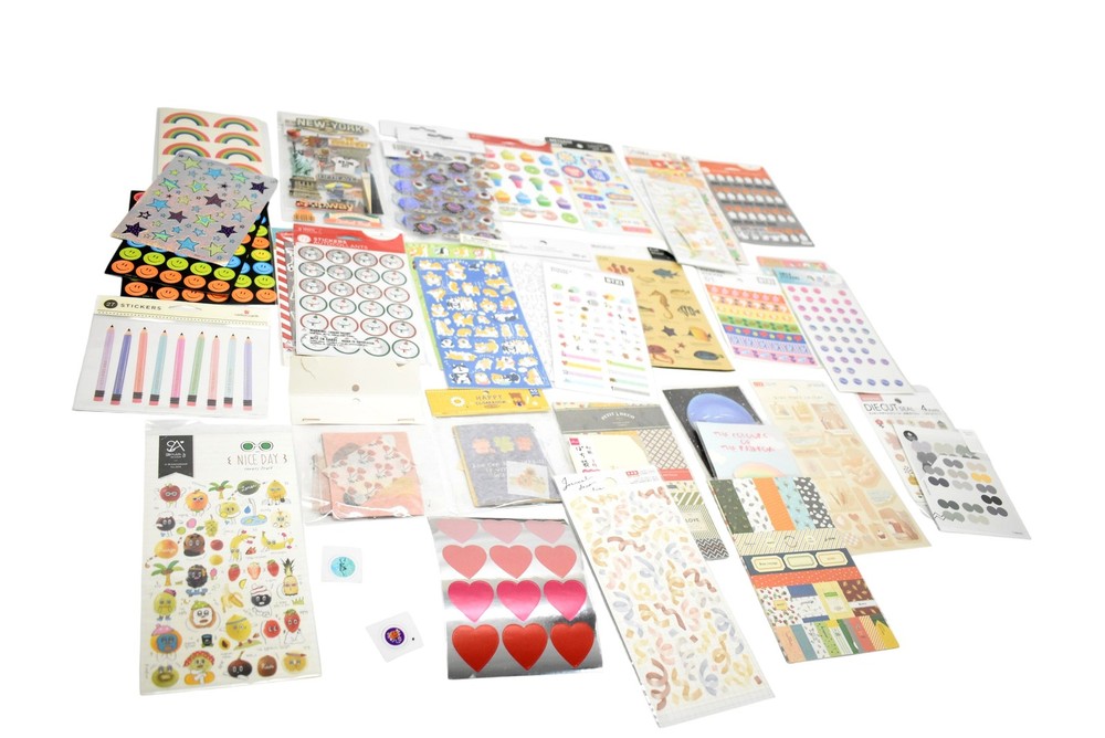 Mixed Brands Sticker Sheets Lot Assorted Designs Multicolor Craft Scrapbook