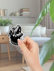 Black and White Rottweiler Vinyl Stickers Set Scrapbooking Laptop Water Bottle