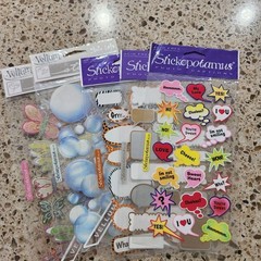 Stickopotamus Sticker Bundle Photo Captions and Vellum Sticker Sheets NEW