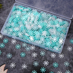 Christmas Snowflakes Decorations, 300Pcs Glitter ABS Pearl like Snowflakes White