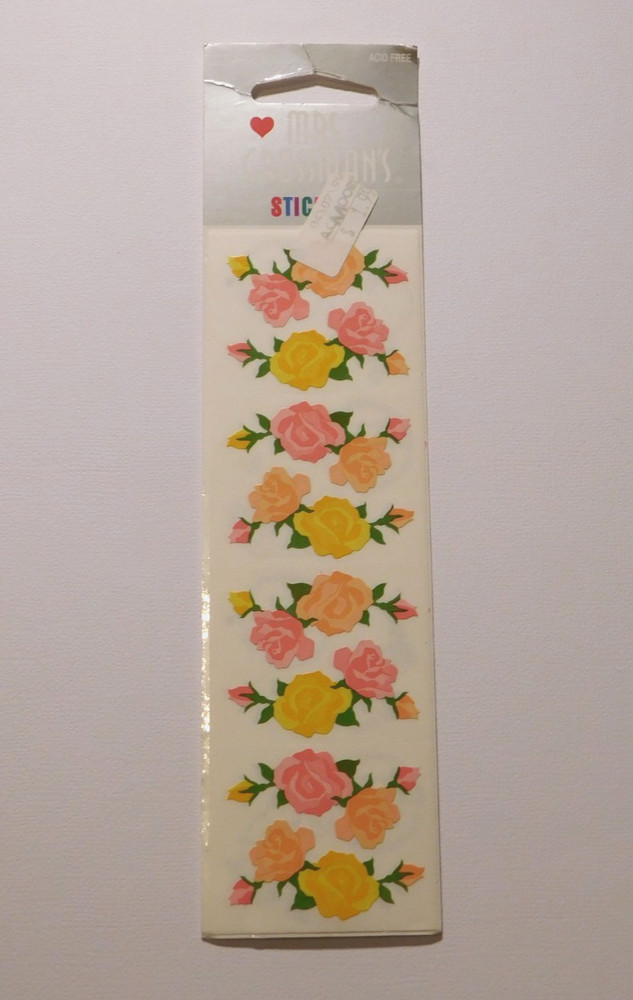 Mrs. Grossman’s Stickers Lot 3 Strips Brand New in Package ~Rose Clusters~ HTF