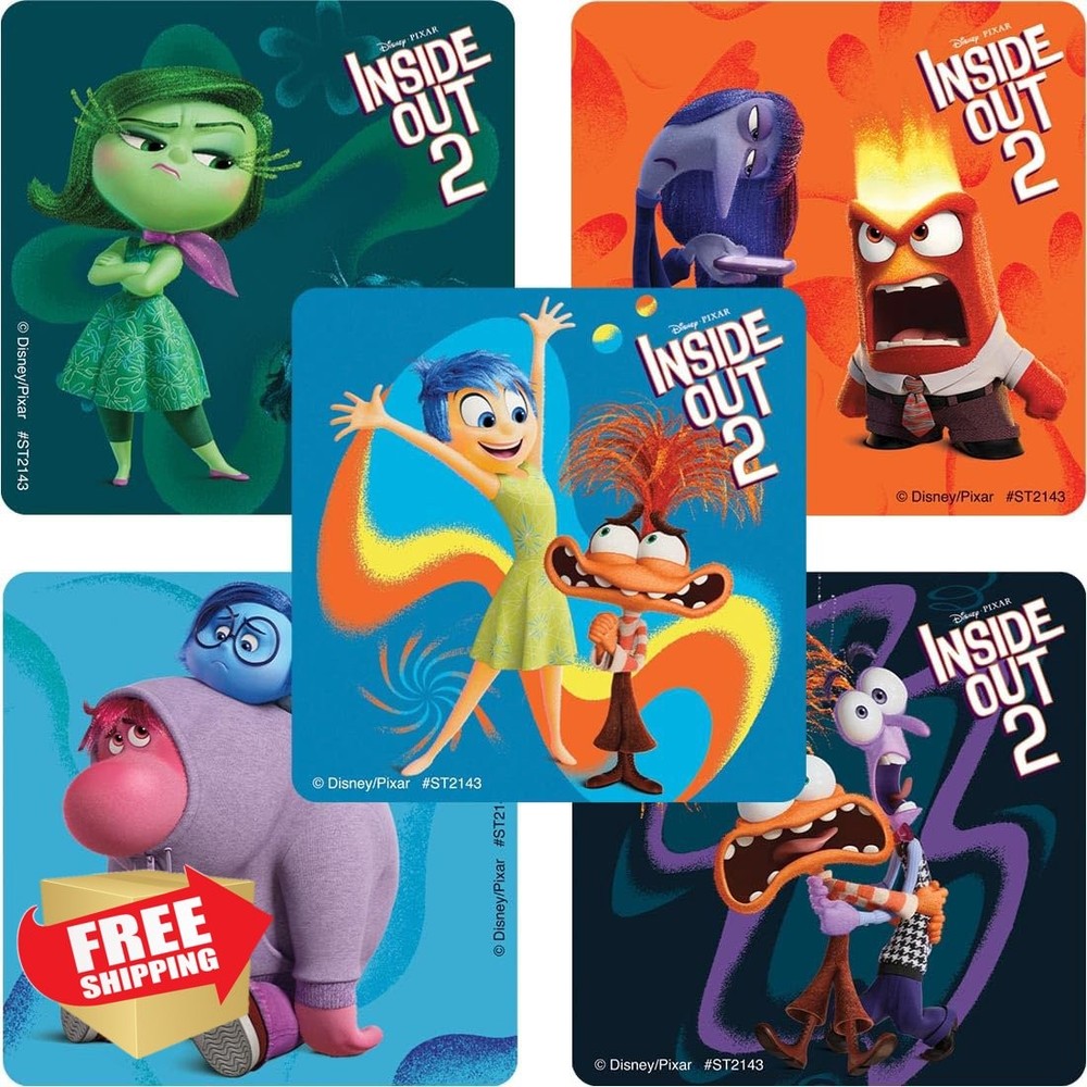 SmileMakers Inside Out 2 Stickers 100 Count
