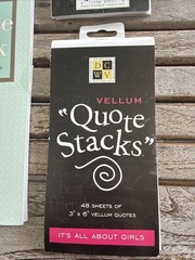 Lot Of 2 Colorbok Vellum Quote Packs 1 Marcella The Quote Book & 2 DCWV Stacks
