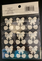 RECOLLECTIONS VALENTINE’S DAY CHERRY HEARTS DIMENSIONAL STICKERS 9PC ROMANCE