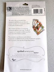 K&Company Que Sera Sera Acetate Frames Glitter Scrapbooking Junk Journal 2012 NO