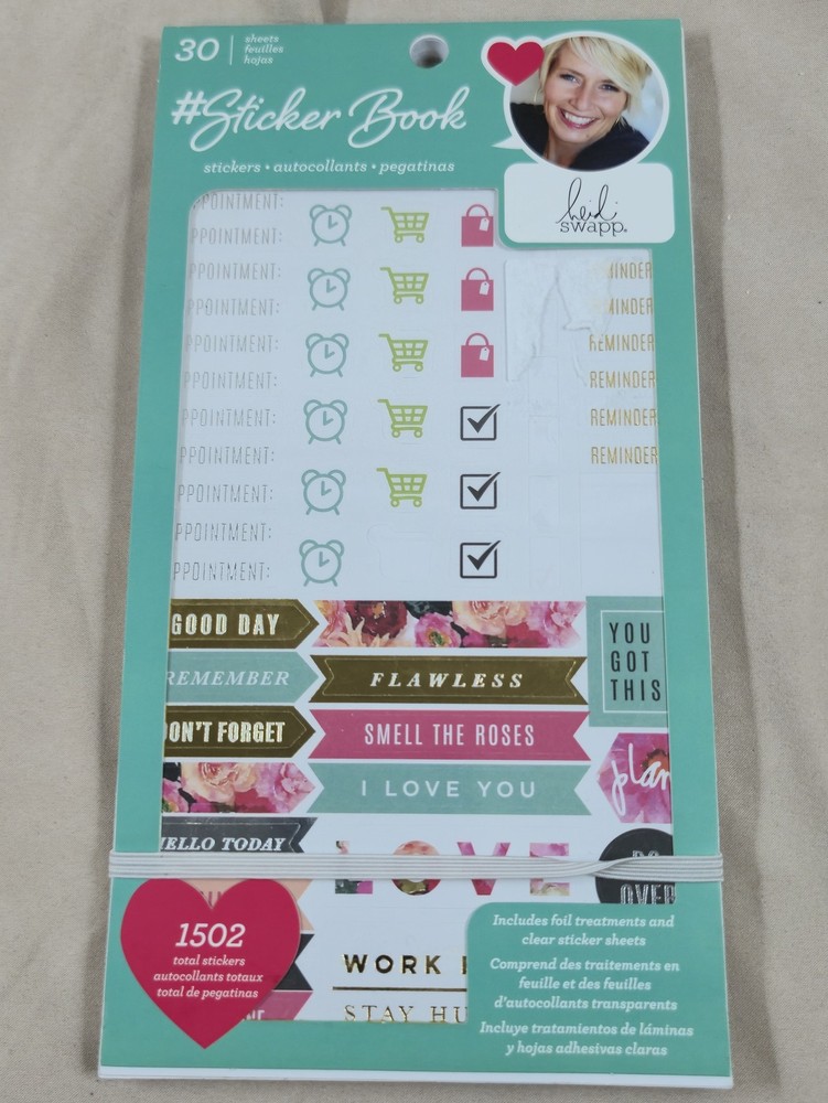 Heidi Swapp #Sticker Book 1502 Stickers Planner Scrapbook Floral Motivational