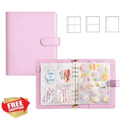 Sticker Binder Organizer with Storage Sleeves,Reusable Stickers Collecting Bo…