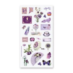 Lovely Lavender – Sticker Sheet – Floral – Retro – New in Packaging