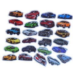 STICKER PACK – Pack #44 – 25 Pieces – Cars