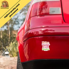 WE love because he loved Custom Faith Sticker, Cute Bible Verse Sticker Decal