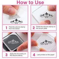 Vintage Words Clear Stamp and Die Cut Set for DIY Card Making 4.3 x 6.3 Inches