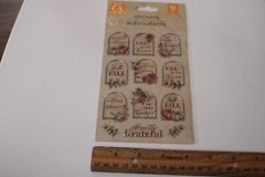 Crafter’s Square Dimensional Fall Window Stickers Always Stay Grateful Scrapbook