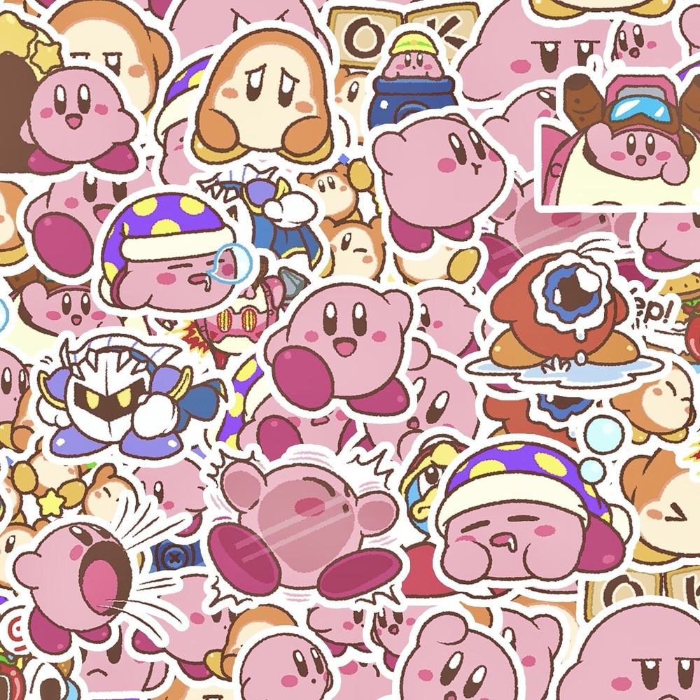 40 Cartoon Anime Cute Kawaii Kirby Stickers-Fast US Shipping Made in USA