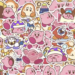 40 Cartoon Anime Cute Kawaii Kirby Stickers-Fast US Shipping Made in USA