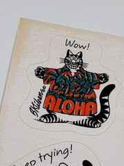 Vintage 80’s Hallmark Kliban cat sticker sheet *damaged*