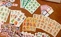 Huge Lot of Stickers over 57 full sheets, Unused, Mix of vintage and recent