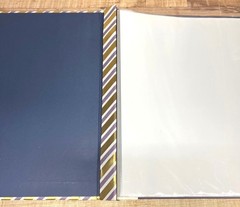 NIP Recollections Scrapbook Blue, Gold Striped