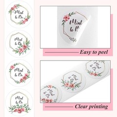 Colarr 500 Pieces Mint to Be Label Stickers Wedding Party Favors Labels White