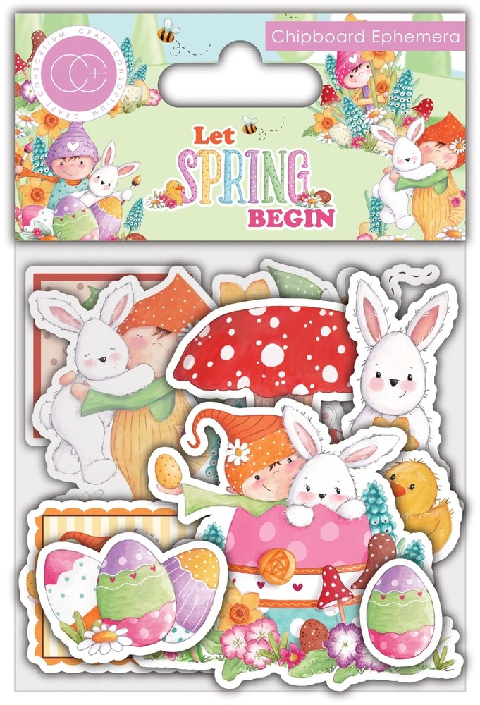 Craft Consortium Chipboard Ephemera 28/Pkg-Let Spring Begin