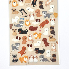Dog Sticker Sheet Japanese Kawaii Puppies Shiba Poodle Planner Deco