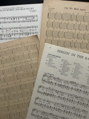 Vintage Sheet Music Single Pages lot of 100 craft junk journal art collage mixed