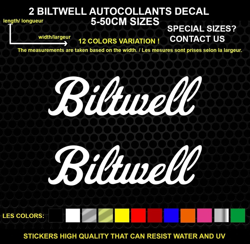 2 Biltwell Decorative Stickers – Vehicles & Accessories, 2 Piece Set