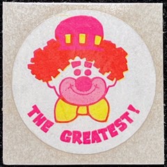 Vintage TREND Scratch and Sniff MATTE Sticker 1979 CHERRY (brown wax paper)
