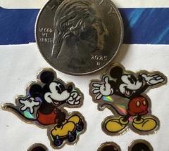 PRISMATIC MICKEY MOUSE Stickers(9pcs)Disney•Cartoon Character•Card Making•