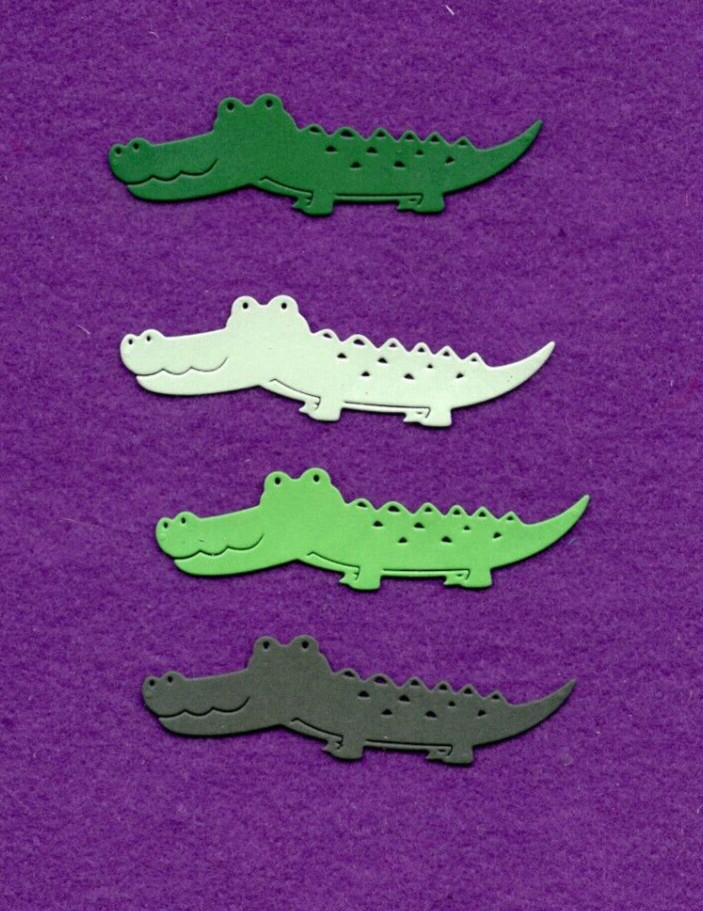 ANIMALS # 3 ALLIGATOR farm zoo die cuts scrapbook cards